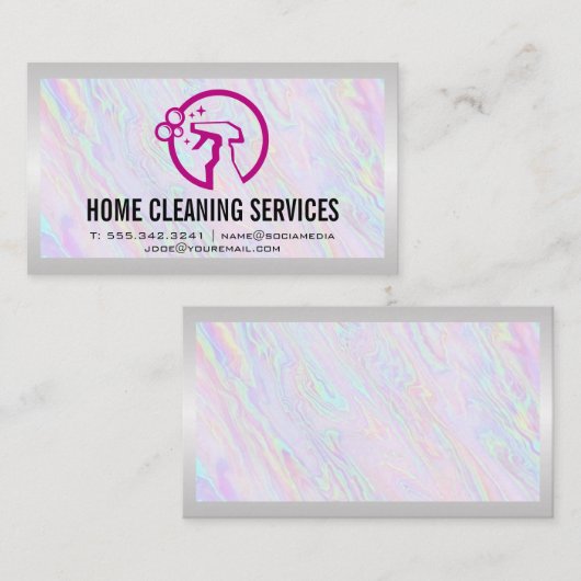 Kast voor het reinigen van de spuitfles visitekaartje (Voorkant / Achterkant)