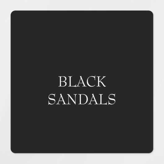 Kast Zwart Schoen Classificatie Labels (Design 2)