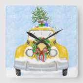  kasta van 1950, New York Yellow Xmas Vierkante Klok (Voorkant)