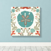 Kastal Damask I Canvas Afdruk (Insitu (Houten vloer))