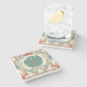 Kastal Damask I Stenen Onderzetter (Zijkant)