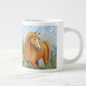 Kastanje Arabisch paard in de tuin Grote Koffiekop (Rechts)