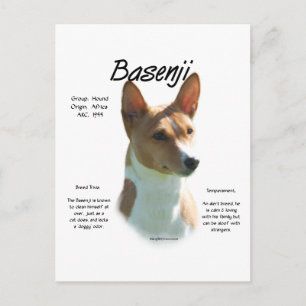 Kastanje Basenji Geschiedenis Design, Alles over B Briefkaart
