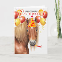Kastanje blond mane paard grappige verjaardag