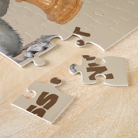 kastanje legpuzzel (Zijkant)