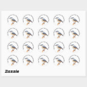 Kastanje ontlucht Thatch Ronde Sticker (Vel)