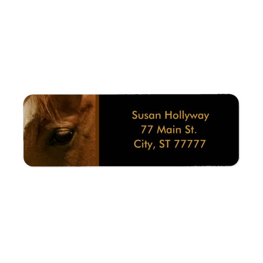 Kastanje Paard Soulful Eye Etiket (Voorkant)