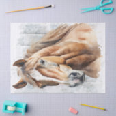 Kastanje Paard Waterverf Decoupage Tissuepapier (Craft)