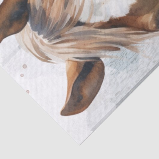 Kastanje Paard Waterverf Decoupage Tissuepapier (Detail)