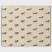 Kastanje paarden inpakpapier (Vlak)