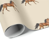 Kastanje paarden inpakpapier (Rol Hoek)