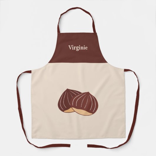 kastanje schort (Voorkant)