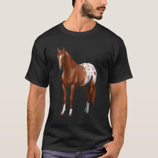 Kastanje Sorrel Deken Appaloosa Paard T-shirt