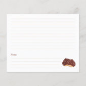 Kastanje Vrijgezellenfeest Recept Kaart (Achterkant)