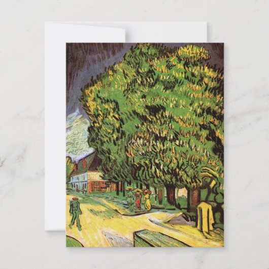Kastanjebomen in bloei door Vincent van Gogh (Voorkant)