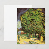 Kastanjebomen in bloei door Vincent van Gogh (Voorkant / Achterkant)