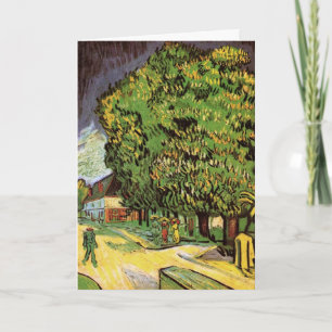 Kastanjebomen in bloei van Vincent van Gogh Kaart