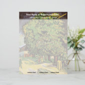 Kastanjebomen in bloei, Vincent van Gogh. Custom Briefhoofd (Staand voorkant)