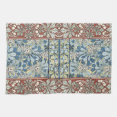 Kastanjeboom, bladeren, botanische art nouveau theedoek (Horizontaal)