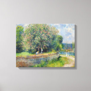 Kastanjeboom bloeit door Pierre Auguste Renoir Canvas Afdruk