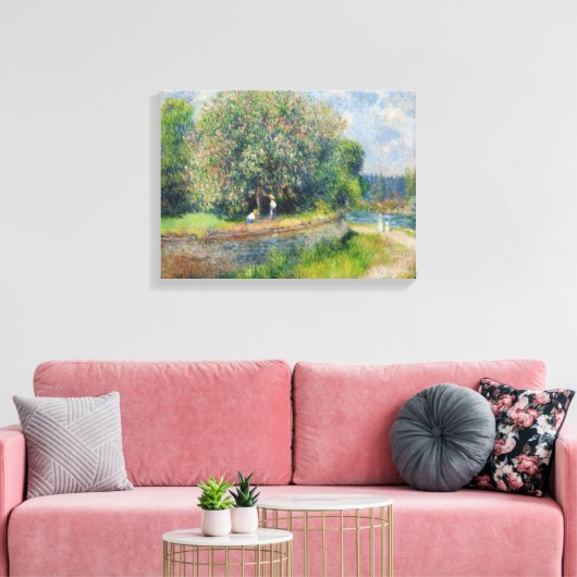 Kastanjeboom bloemen door Pierre Auguste Renoir Canvas Afdruk (Insitu (Woonkamer))