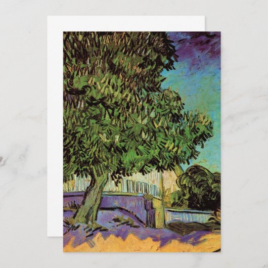 Kastanjeboom in bloei door Vincent van Gogh (Voorkant / Achterkant)