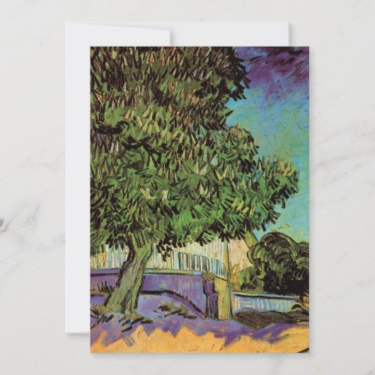 Kastanjeboom in Blossom door Vincent van Gogh (Voorkant)