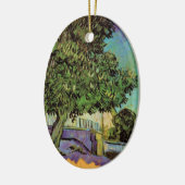 Kastanjeboom in Blossom door Vincent van Gogh Keramisch Ornament (Links)
