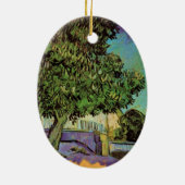 Kastanjeboom in Blossom door Vincent van Gogh Keramisch Ornament (Achterkant)