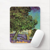 Kastanjeboom in Blossom door Vincent van Gogh Muismat (Met muis)