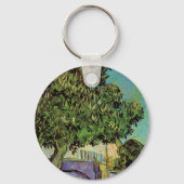 Kastanjeboom in Blossom door Vincent van Gogh Sleutelhanger (Voorkant)