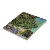 Kastanjeboom in Blossom door Vincent van Gogh Tegeltje (Zijkant)