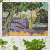 Kastanjeboom in Blossom door Vincent van Gogh Theedoek (Gevouwen)