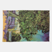 Kastanjeboom in Blossom door Vincent van Gogh Theedoek (Horizontaal)