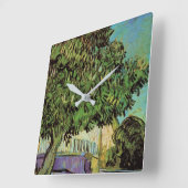 Kastanjeboom in Blossom door Vincent van Gogh Vierkante Klok (Hoek)