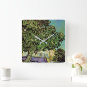 Kastanjeboom in Blossom door Vincent van Gogh Vierkante Klok (Huis)