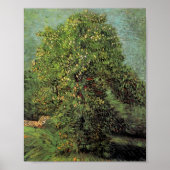 Kastanjeboom in Blossom, Van Gogh Fine Art Poster (Voorkant)