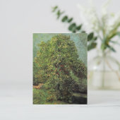 Kastanjeboom in Blossom, Vincent van Gogh Briefkaart (Staand voorkant)