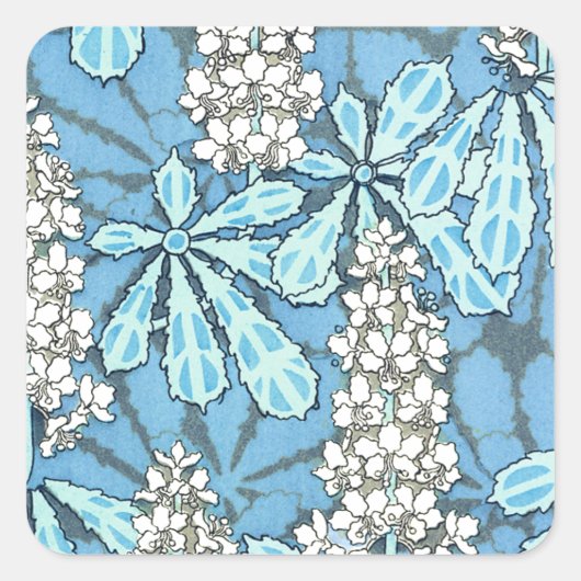  kastanjeboom vierkante sticker (Voorkant)