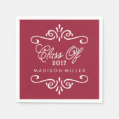  kastanjebruin | Afstuderen Napkins Servetten (Voorkant)