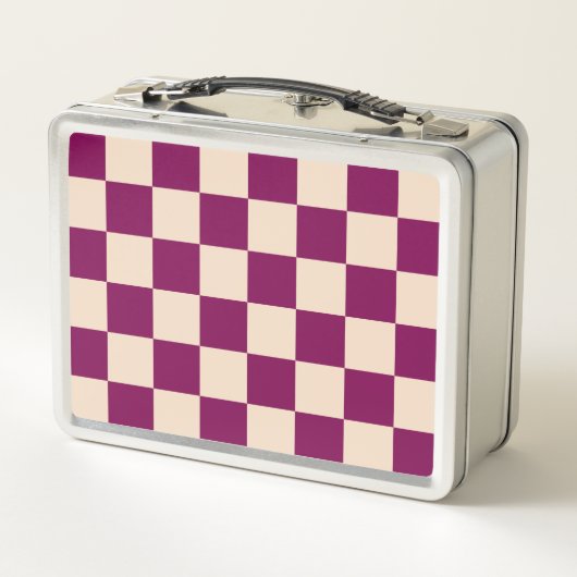 Kastanjebruin en beige schaakbordpatroon (Achterkant)