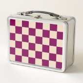 Kastanjebruin en beige schaakbordpatroon (Voorkant)