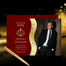 Kastanjebruin | Gold Afstuderen Wave Law Justice A Aankondiging