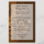 Kastanjebruin/Goud/Groen Programma, Menu of Flyer (Voorkant)