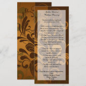 Kastanjebruin/Goud/Groen statussenkaart/menu/progr (Voorkant / Achterkant)