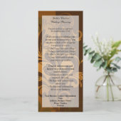 Kastanjebruin/Goud/Groen Vouwblad/Menu/Programma (Staand voorkant)