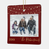 Kastanjebruin | Goud | Kerstboom met foto's Keramisch Ornament (Links)