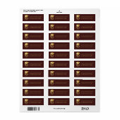 Kastanjebruin | Gouden Klasse van 2024 Graduation  Etiket (Full Sheet)