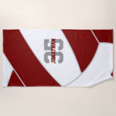 kastanjebruin of ELK team kleuren gepersonaliseerd Strandlaken (Voorkant)