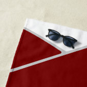 kastanjebruin of ELK team kleuren gepersonaliseerd Strandlaken (In situ)